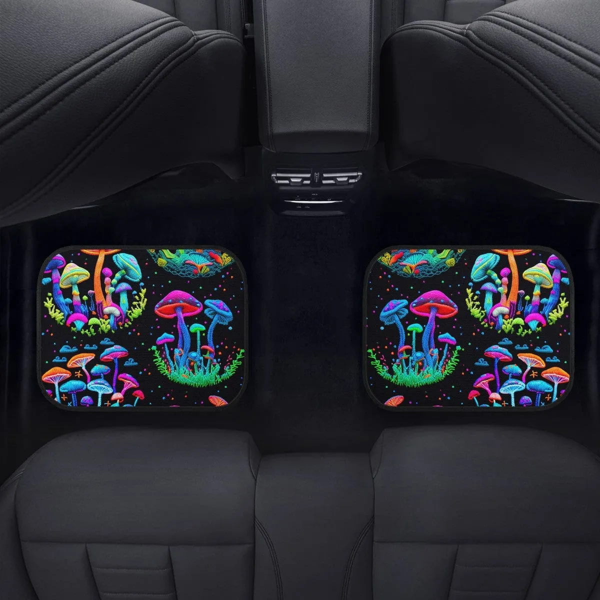 Neon Mushrooms Car Floor Mats