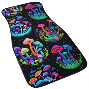 Neon Mushrooms Car Floor Mats