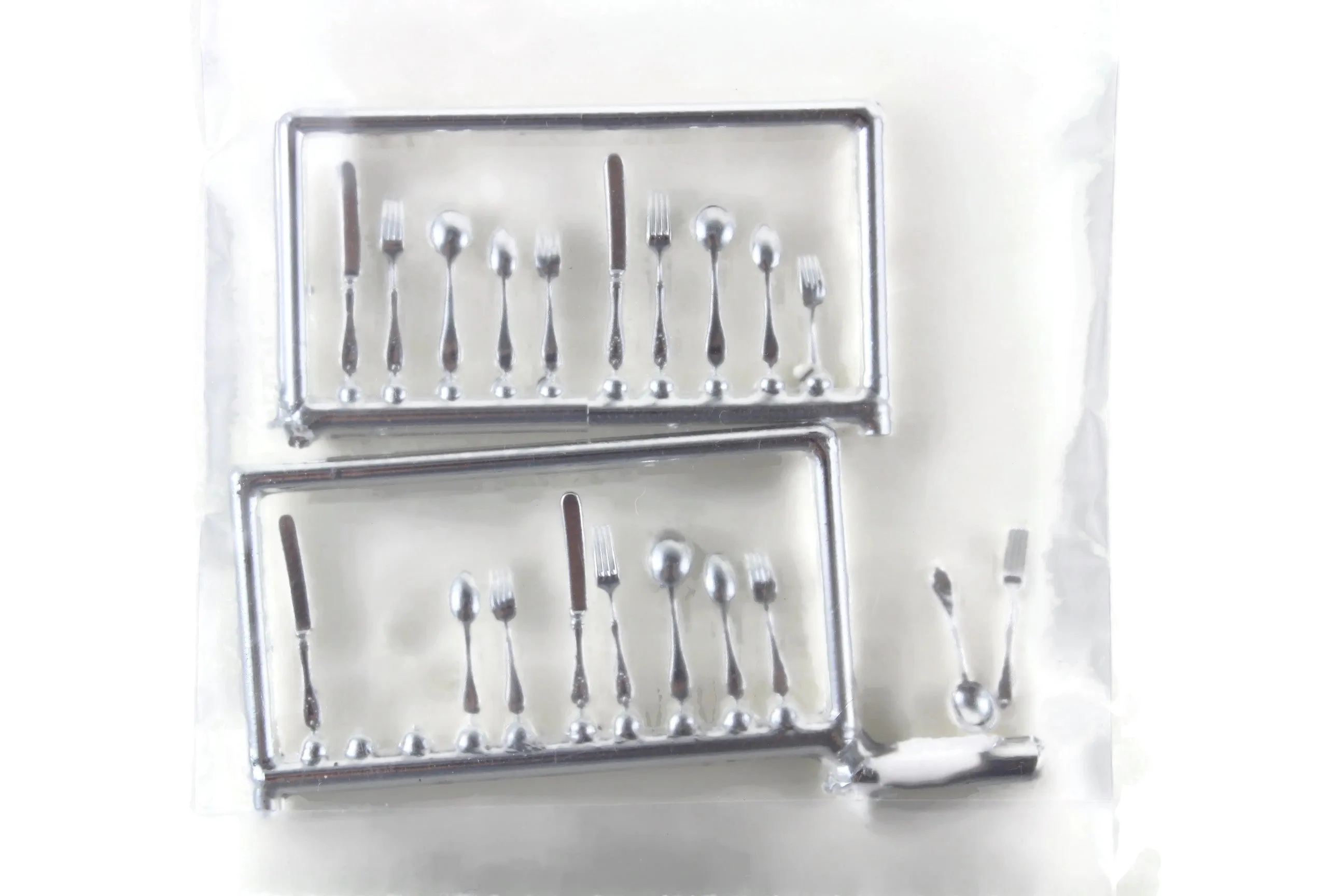 New Vintage 1:12 Miniature Dollhouse Silverware Set for 4 Place Settings