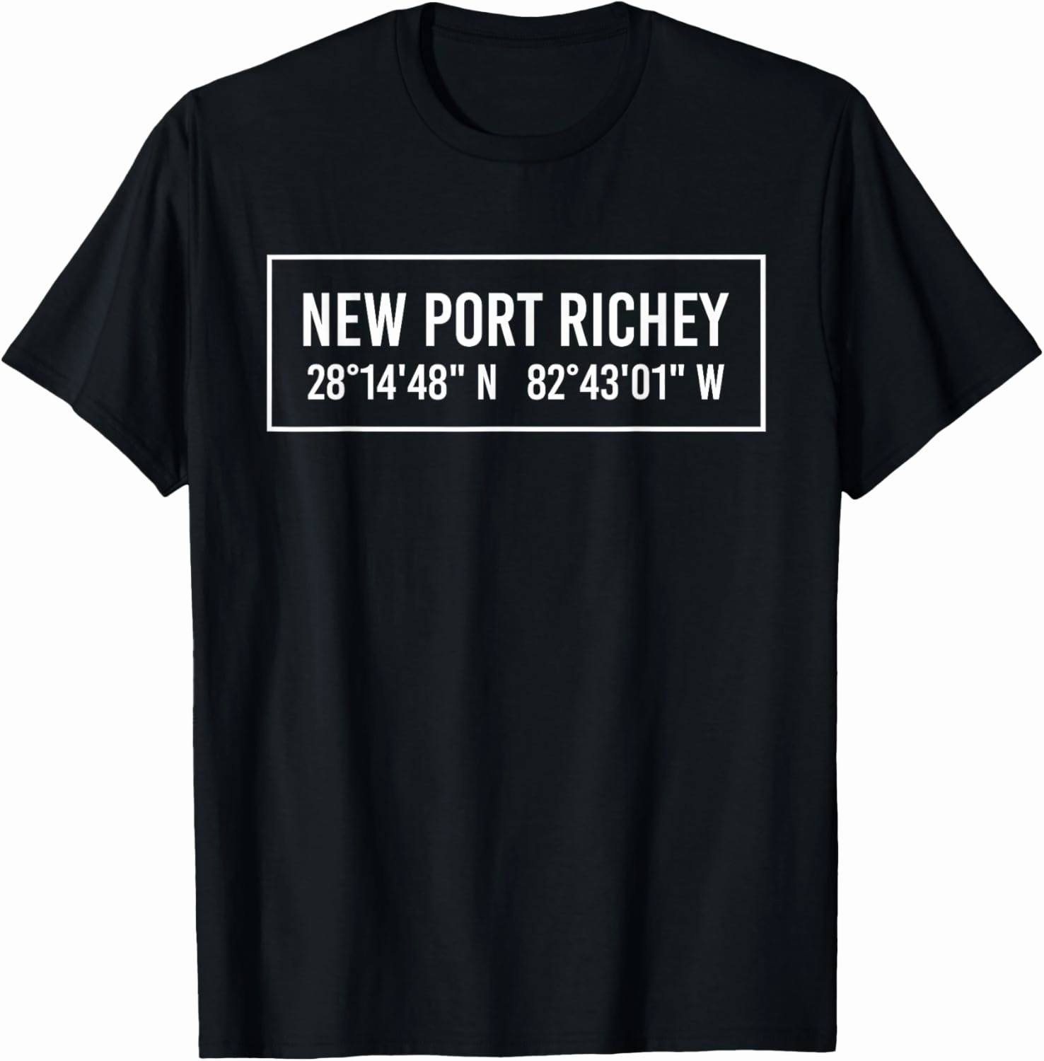 NEW PORT RICHEY FL FLORIDA Funny City Coordinates Home Gift T-Shirt
