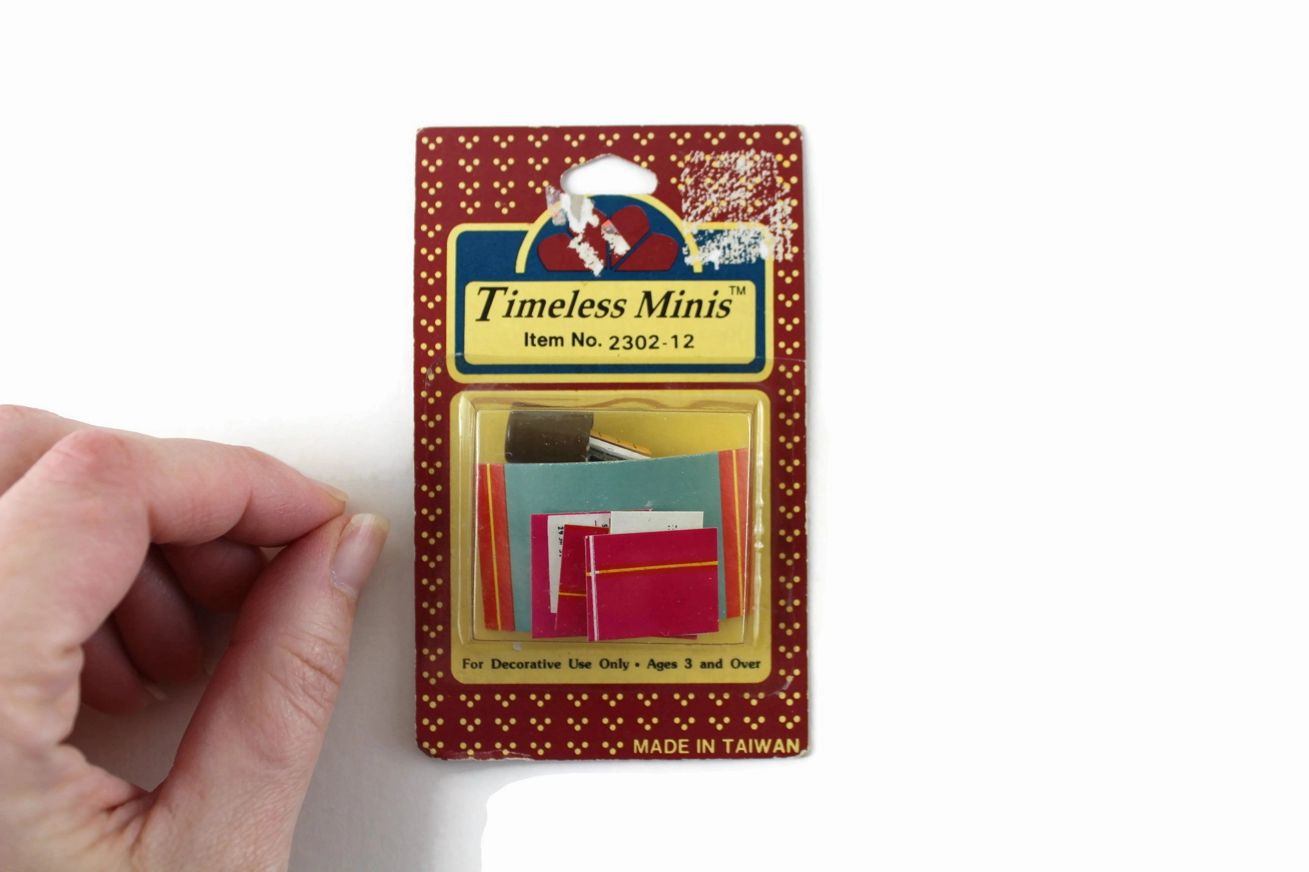 New Vintage 1:12 Miniature Dollhouse Desk Blotter, Pencil Cup, Calendar, Mail & Folder Set