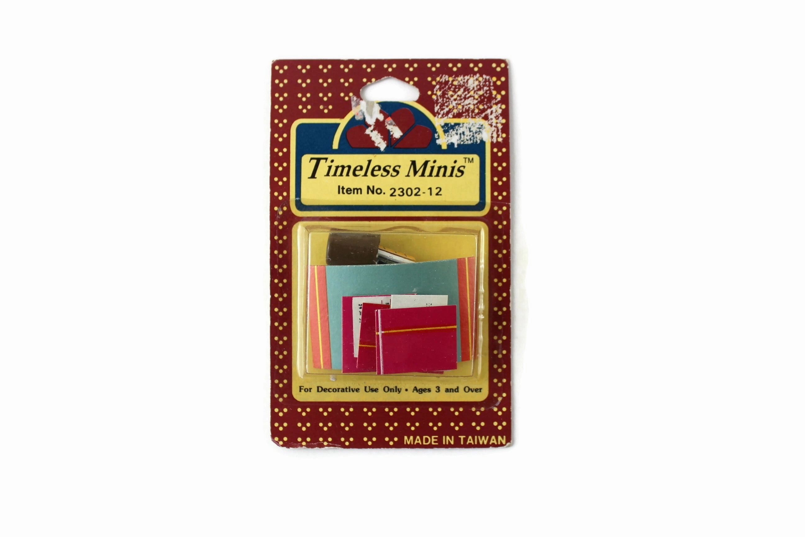 New Vintage 1:12 Miniature Dollhouse Desk Blotter, Pencil Cup, Calendar, Mail & Folder Set