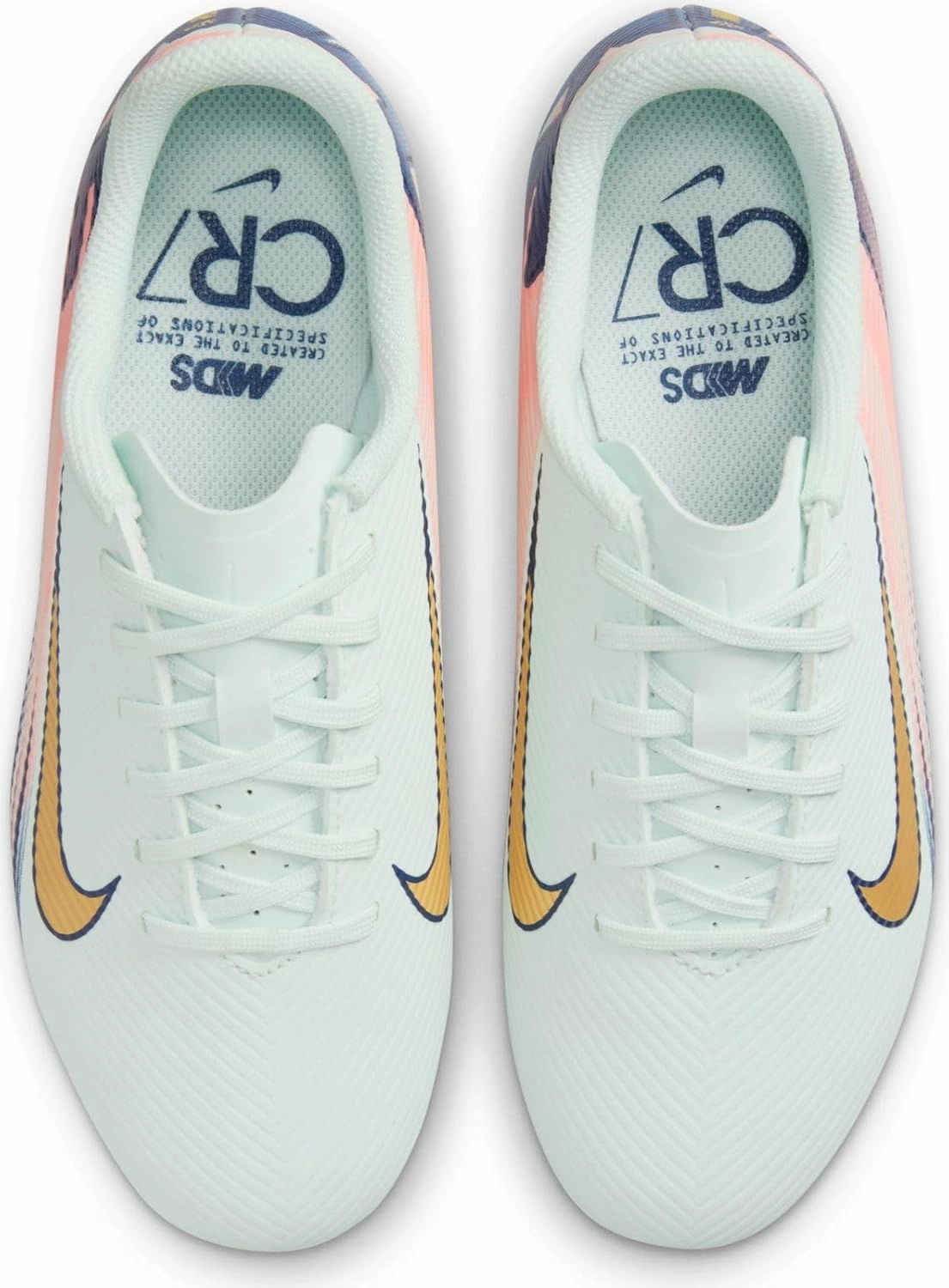 Nike Jr. Vapor 16 Club Mercurial Dream Speed Big Kids' MG Low-Top Soccer Cleats (FZ1614-300, Barely Green/Crimson Pulse/Metallic Gold Coin)