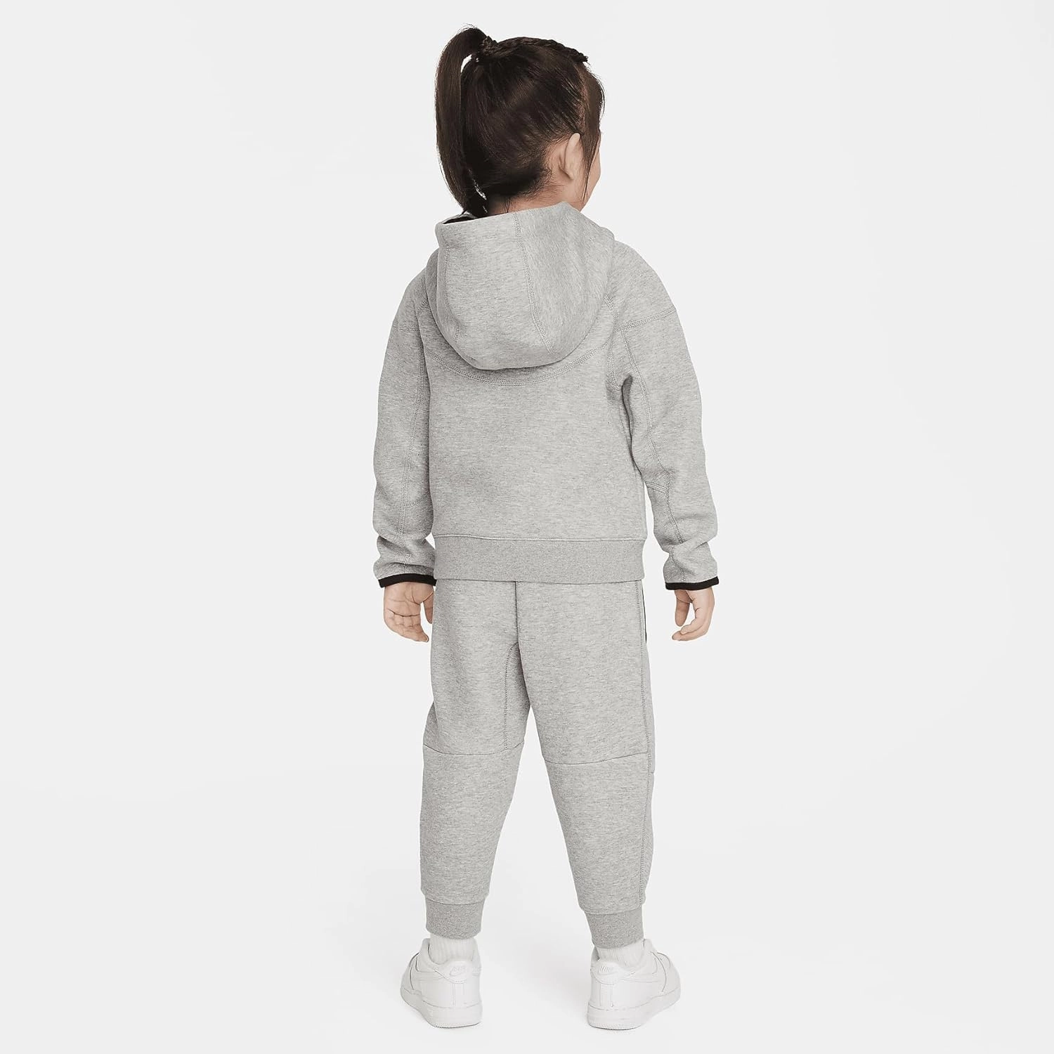 Nike Sportswear Tech Fleece Full-Zip Set Toddler 2-Piece Hoodie Set (76L050-042, Dark Grey Heather)