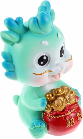 NOLITOY Cute Miniature Dragon Figurine Resin Dragon Ornament for Cake Decoration for Doll Houses Garden and Car Accessories Cheerful Design for Home Decor
