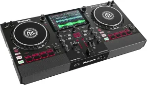 Numark Mixstream Pro Standalone System with Speakers, 7” Touch Screen, WiFi Streaming, 2 Channels & FX