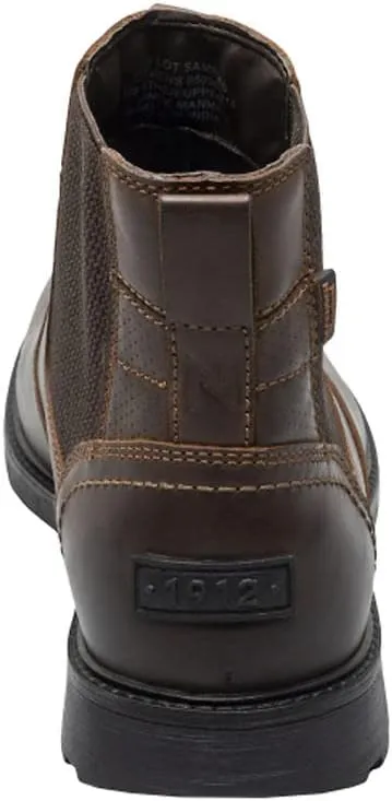 Nunn Bush Men's 1912 Plain Toe Chelsea Leather Pull on Boot with Scotchguard Defender