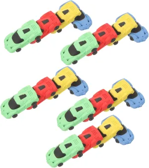 NUOBESTY 20Pcs Adorable Racing Car Shape Erasers Creative Novelty Rubber Erasers for Students Fun Stationery Supplies Mixed Colors Safe and Practical