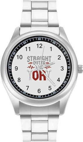 Nurse Straight Outta The OR Casual Wrist Watches for Men Classic Business Dress Watch Big Face for Work Gym