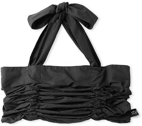 Nylon Ruched Tote Bag