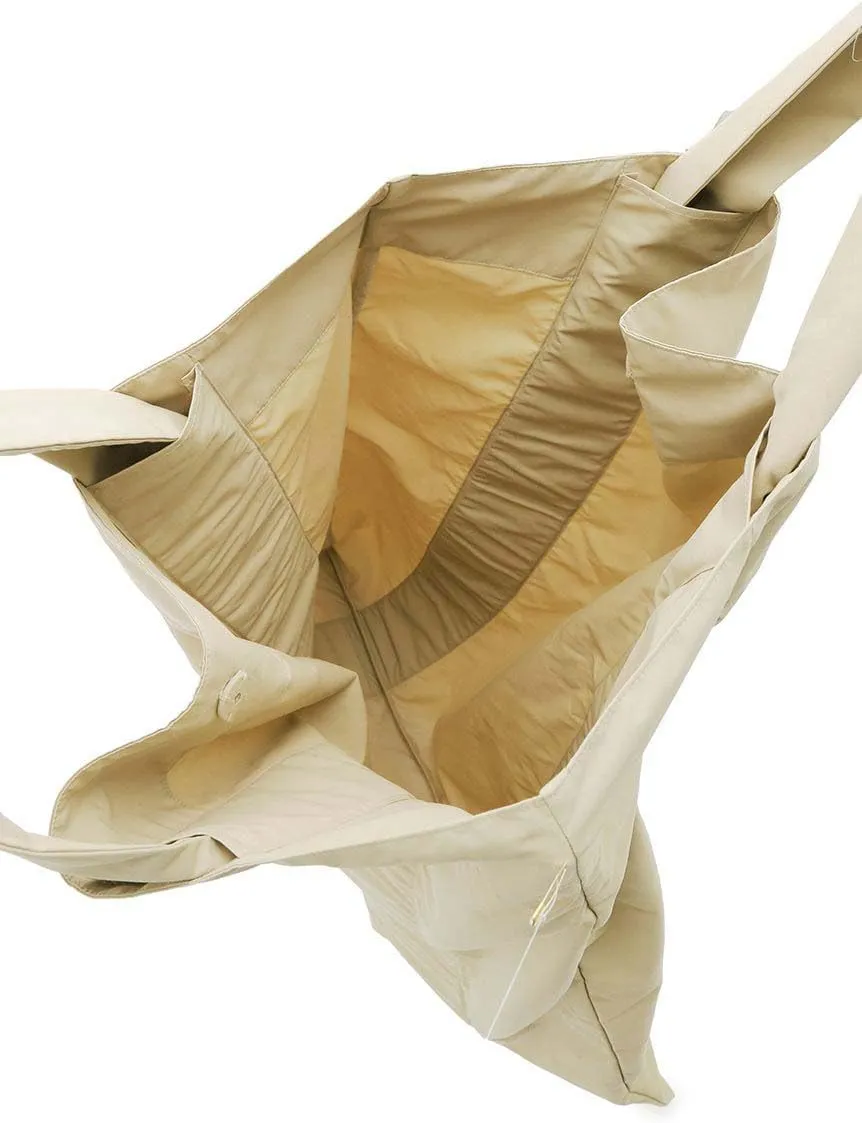 Nylon Ruched Tote Bag