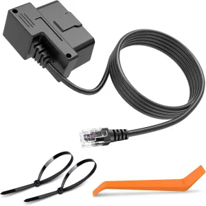 OBD Radar Detector Power Cable,OBD to RJ11 Radar Detector Cable,OBDII Radar Detector Charger Cable,Compatible with Escort MAX 360 Passport Unide R1/R3 Beltronics Radenso XP etc Radar Detector