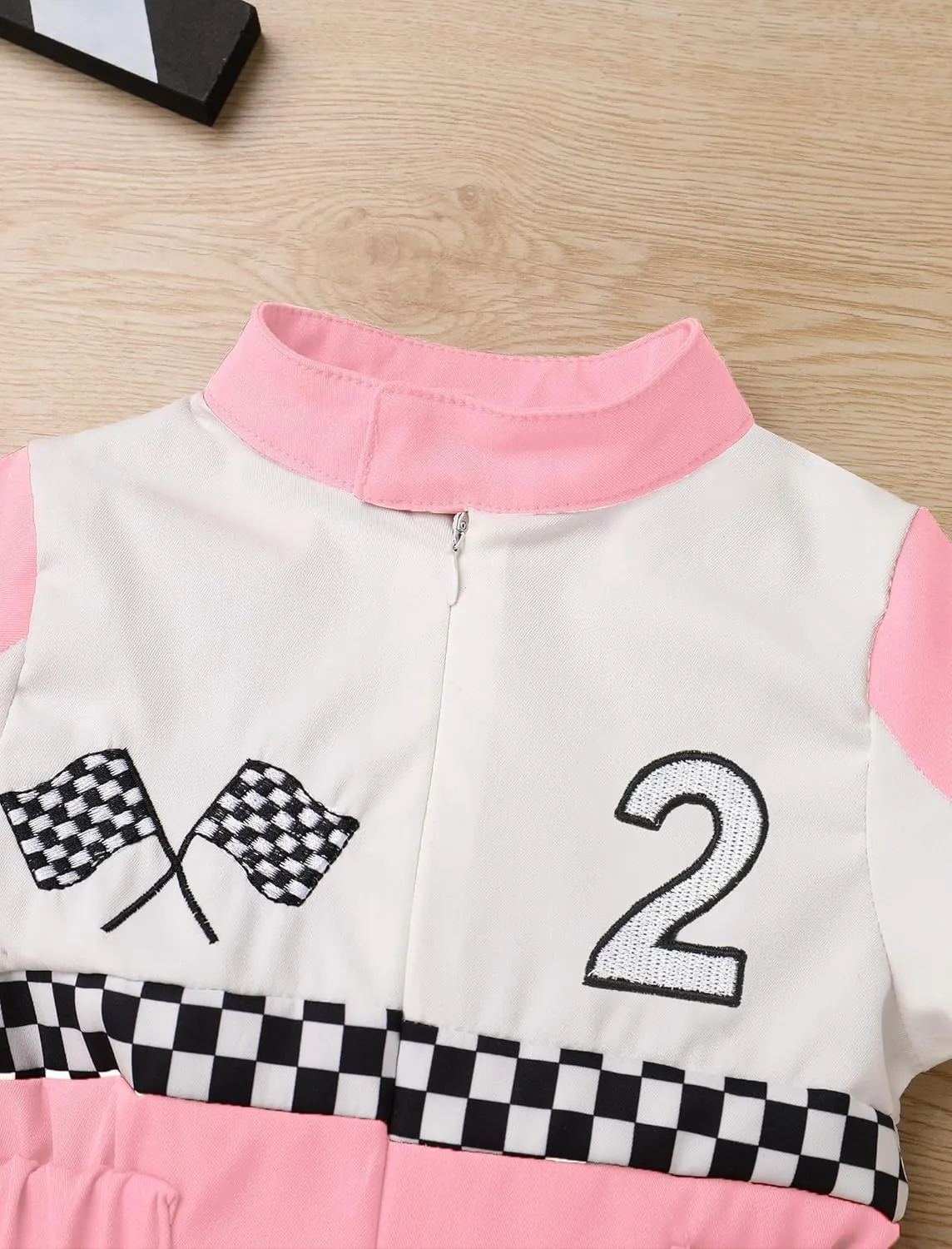 ODOLDI Kids Boys Girls 1st 2nd Birthday Race Car Driver Short Sleeve Romper Jumpsuit Racer Costume