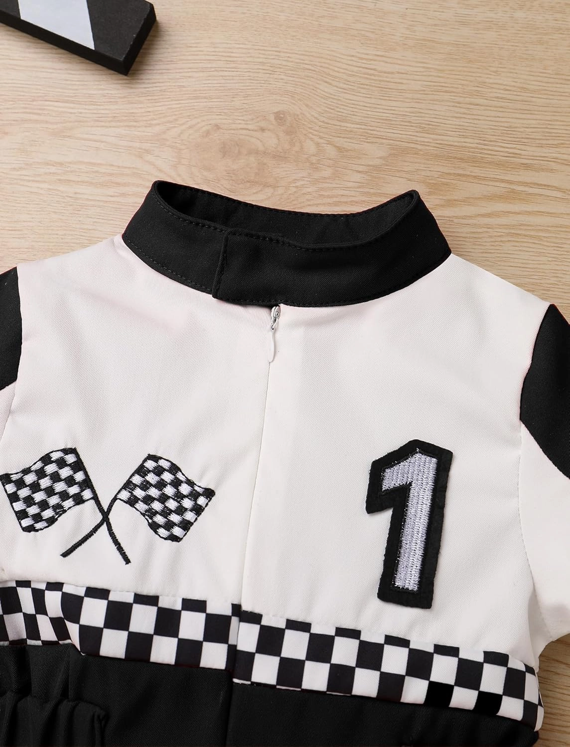ODOLDI Kids Boys Girls 1st 2nd Birthday Race Car Driver Short Sleeve Romper Jumpsuit Racer Costume