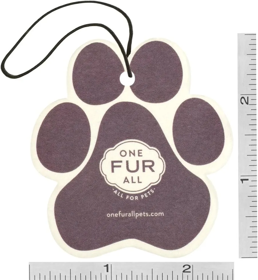 One Fur All Pet House Car Air Freshener - Vanilla Creme Brulee Pack of 4 - Non-toxic, Pet-Friendly for Small Spaces - Hanging Odor Eliminator