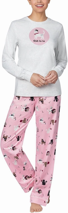 PajamaGram Pajamas for Women - Women's Pajamas, Graphic Top, 100% Cotton