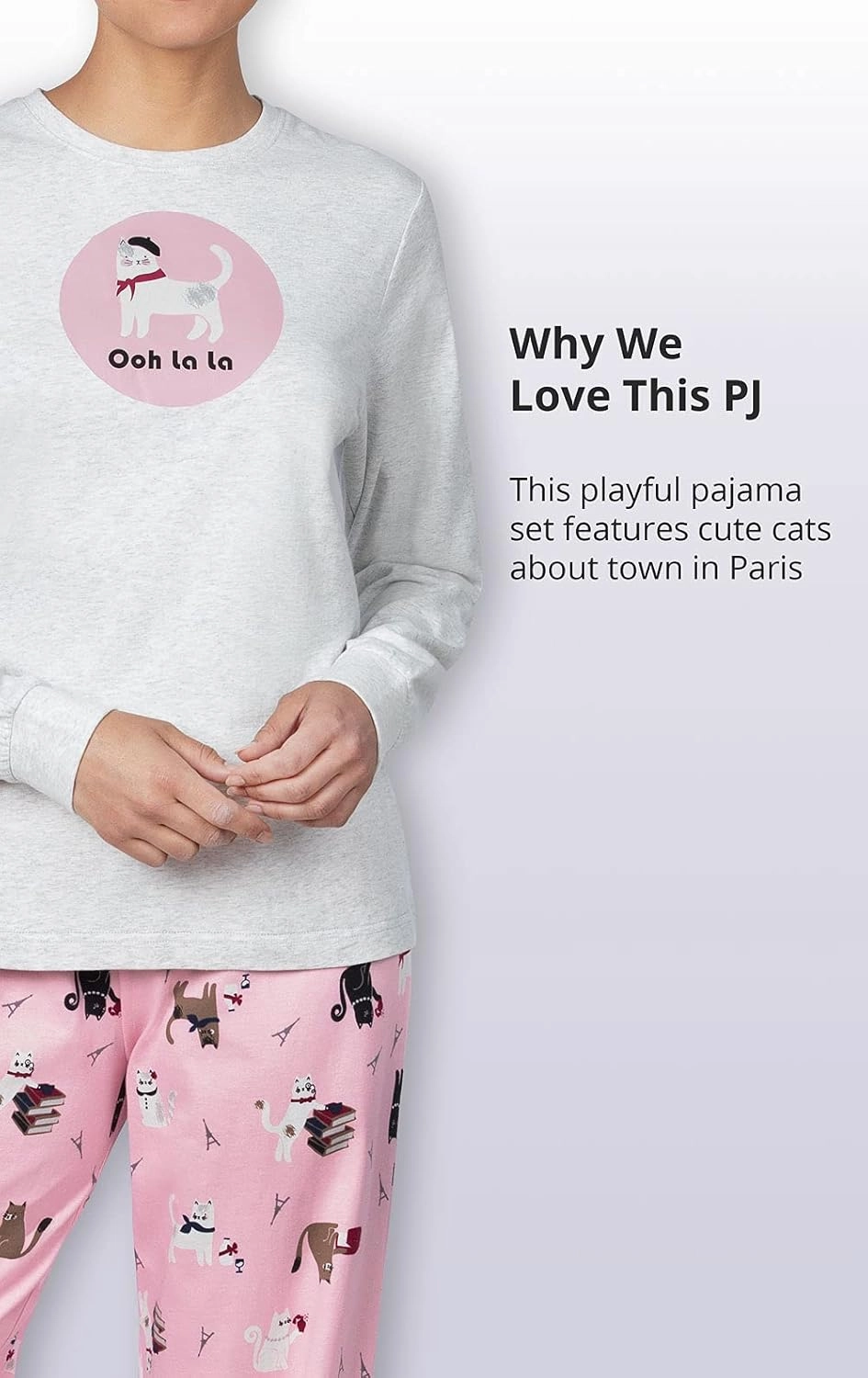 PajamaGram Pajamas for Women - Women's Pajamas, Graphic Top, 100% Cotton