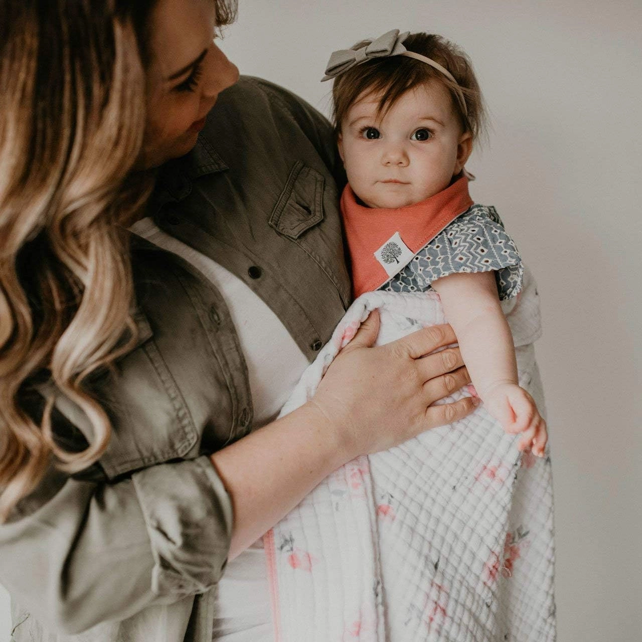 Parker Baby Muslin Blanket | 100% Soft Cotton Toddler Quilt & Baby Muslin Swaddle | Gender Neutral Design 47" x 47" Blanket