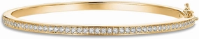 PAVOI 14K Gold Plated Cubic Zirconia Bangle Tennis Bracelets for Women | Classic Love Cuff Bangle Bracelets