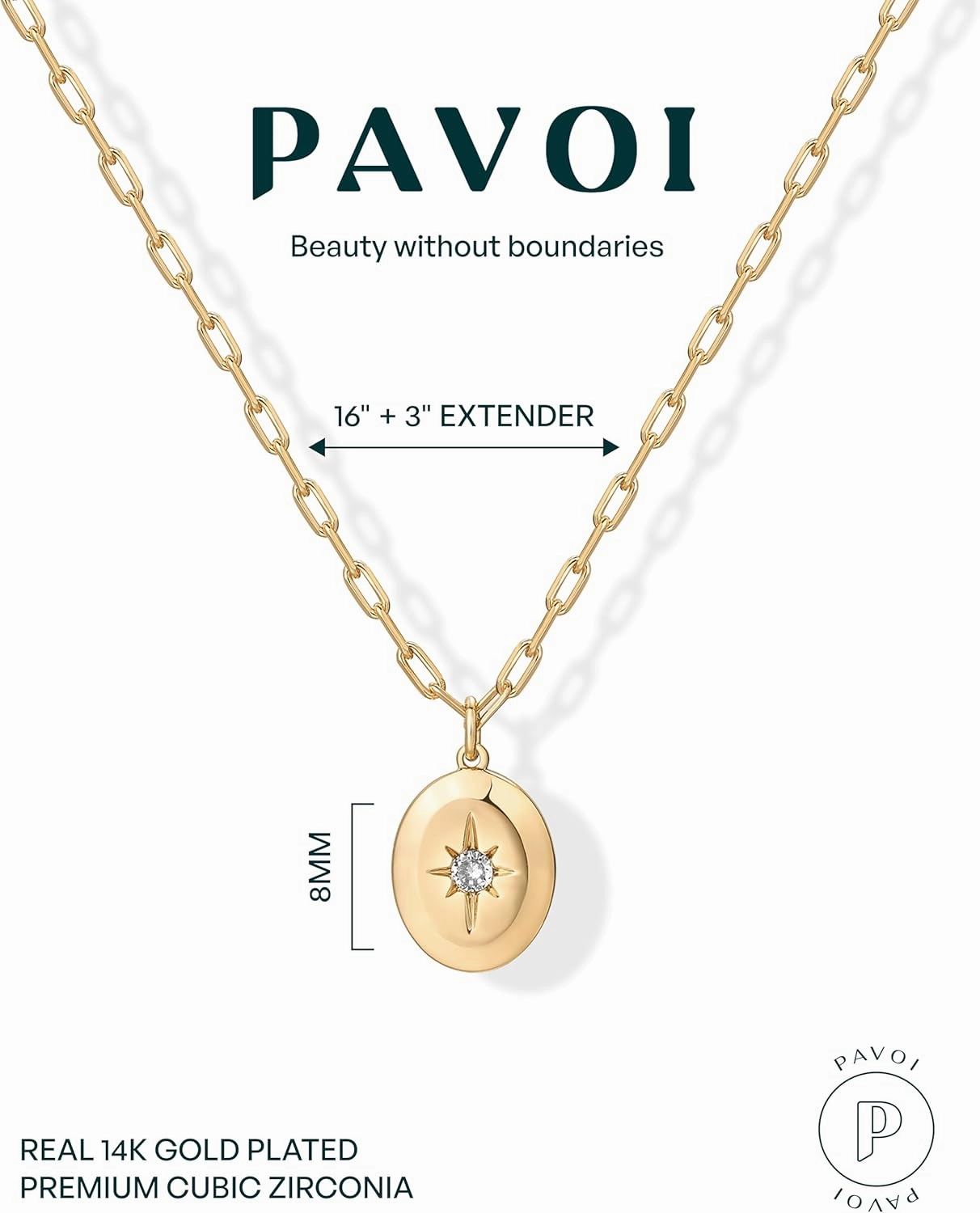 PAVOI 14K Gold Plated Engraved Coin Pendant Necklaces for Women | Byzantine Coin Pendants | Bohemian Necklace