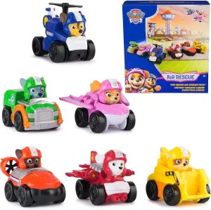 PAW Patrol: Air Rescue, 6-Piece Pup Squad Racers, Toy Cars Gift Set with Chase, Marshall, Skye, Rubble, Rocky & Zuma, Kids Toys for Boys & Girls 3 
