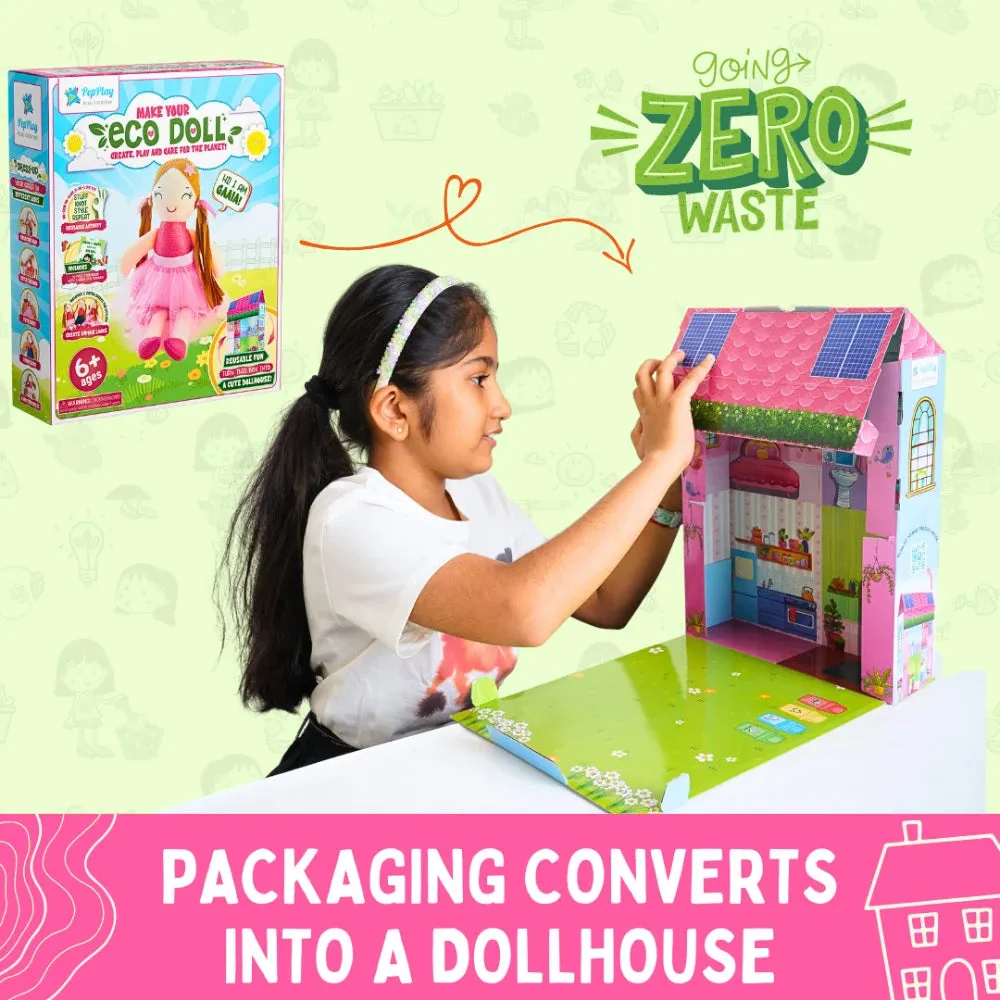PepPlay Make Your Eco Doll | DIY Crafts Kit For 6  Kids
