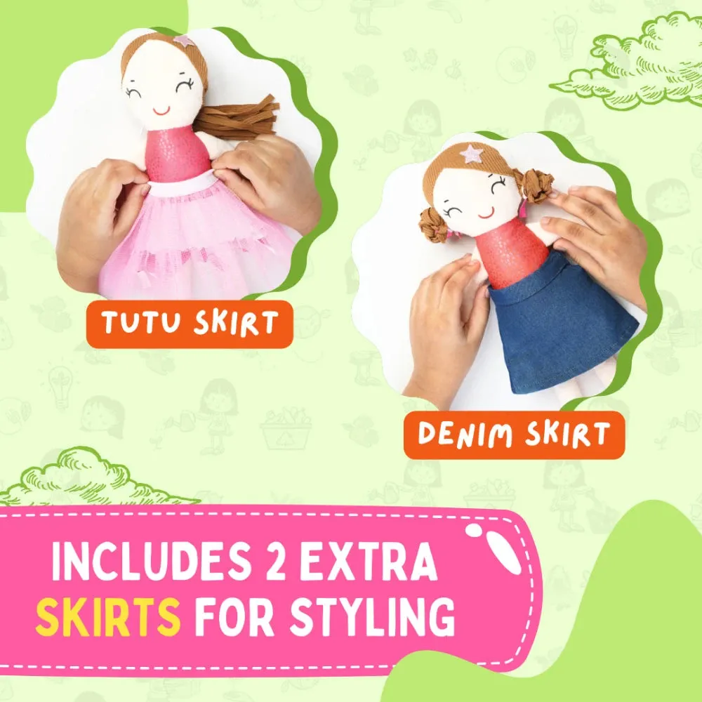 PepPlay Make Your Eco Doll | DIY Crafts Kit For 6  Kids