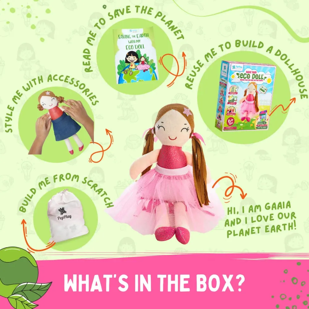 PepPlay Make Your Eco Doll | DIY Crafts Kit For 6  Kids