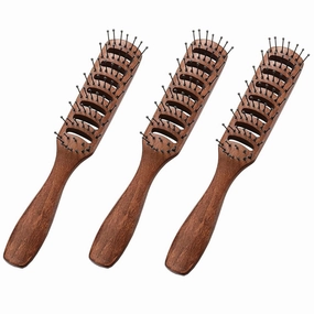 PERFEHAIR Vented Hair Brush 3-Pack - Efficient Blow Drying Vent Brush for Volumizing, Styling Wet/Dry, Curly/Straight Hair for Men & Women