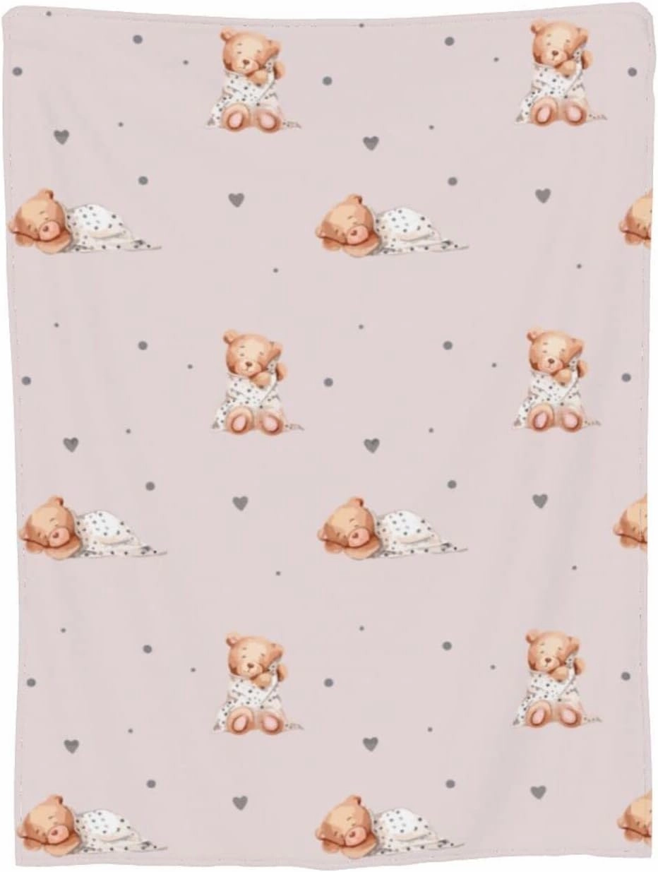 Perinsto Cute Bears Throw Blanket Ultra Soft Warm All Season Decorative Fleece Blankets for Bed Chair Car Sofa Couch Bedroom 60"X50"