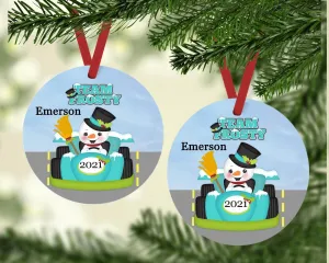 Personalized Children Race Car | Christmas Ornaments | Name Ornaments for Kids