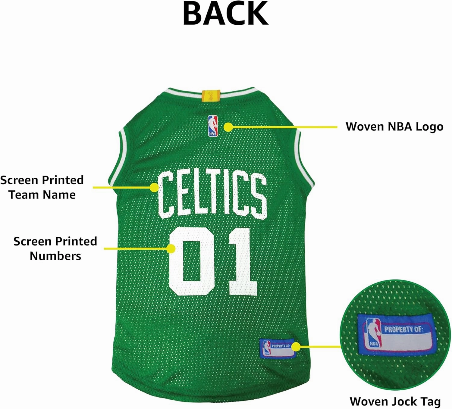 Pets First NBA BOSTON CELTICS DOG Jersey, Small - Tank Top Basketball Pet Jersey