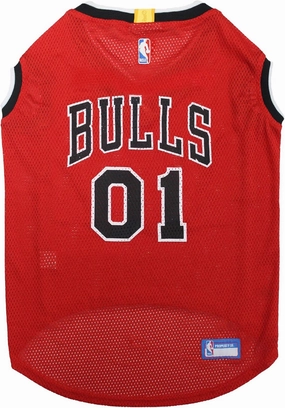 Pets First NBA CHICAGO BULLS DOG Jersey, X-Large - Tank Top Basketball Pet Jersey