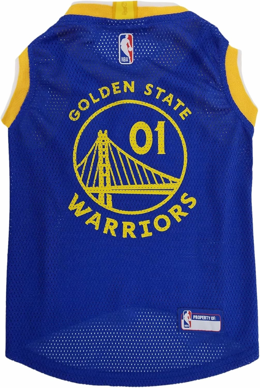 Pets First NBA GOLDEN STATE WARRIORS DOG Jersey, Medium - Tank Top Basketball Pet Jersey