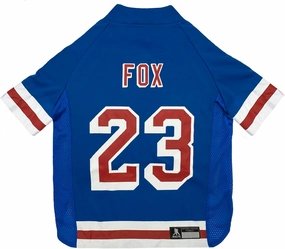Pets First NHLPA Adam Fox Mesh Jersey for Dogs & Cats, New York Rangers Foxy-23 Dog Jersey, Size X-Large, Licensed Dog Jersey with Your Favorite Hockey Team Player