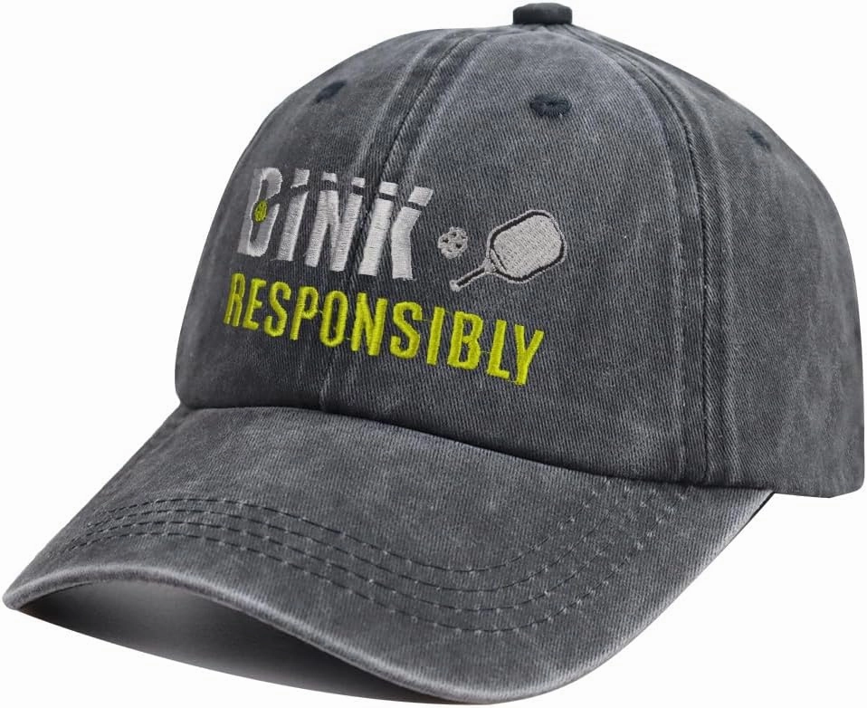 Pickleball Hats for Men Women, Pickle Ball Accessories, Adjustable Embroidered Baseball Cap Gifts for Pickleballs Lovers