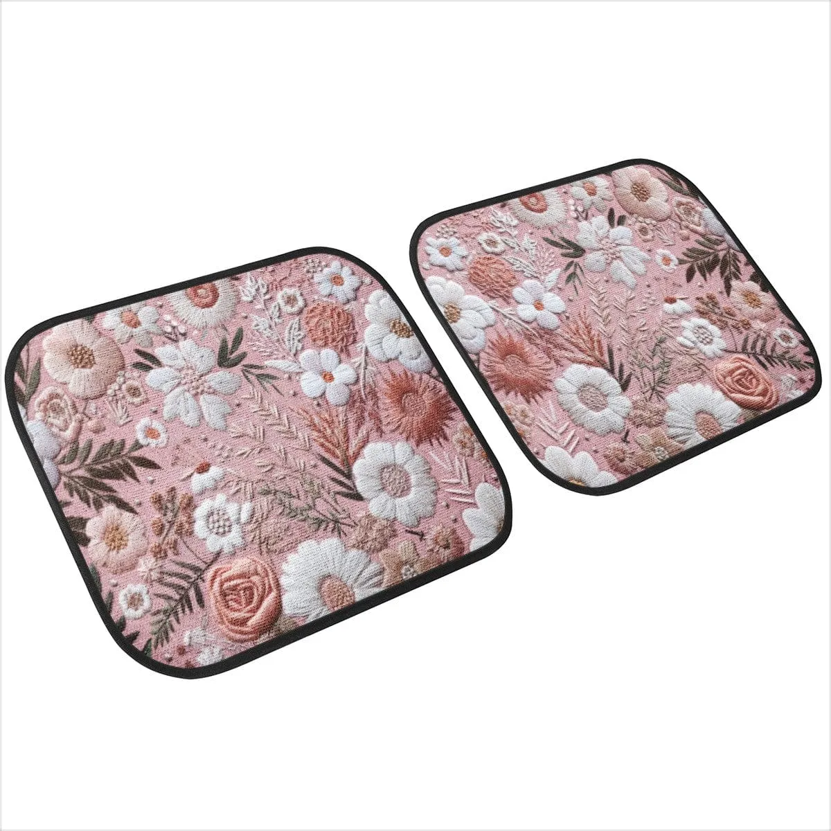 Pink Floral Car Floor Mats