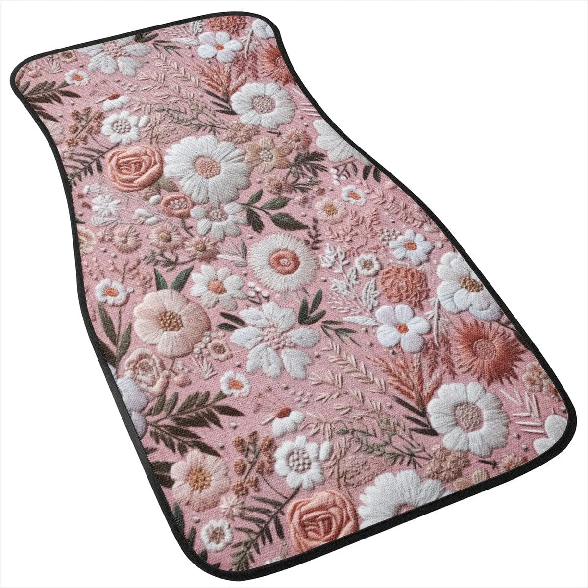 Pink Floral Car Floor Mats