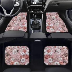 Pink Floral Car Floor Mats
