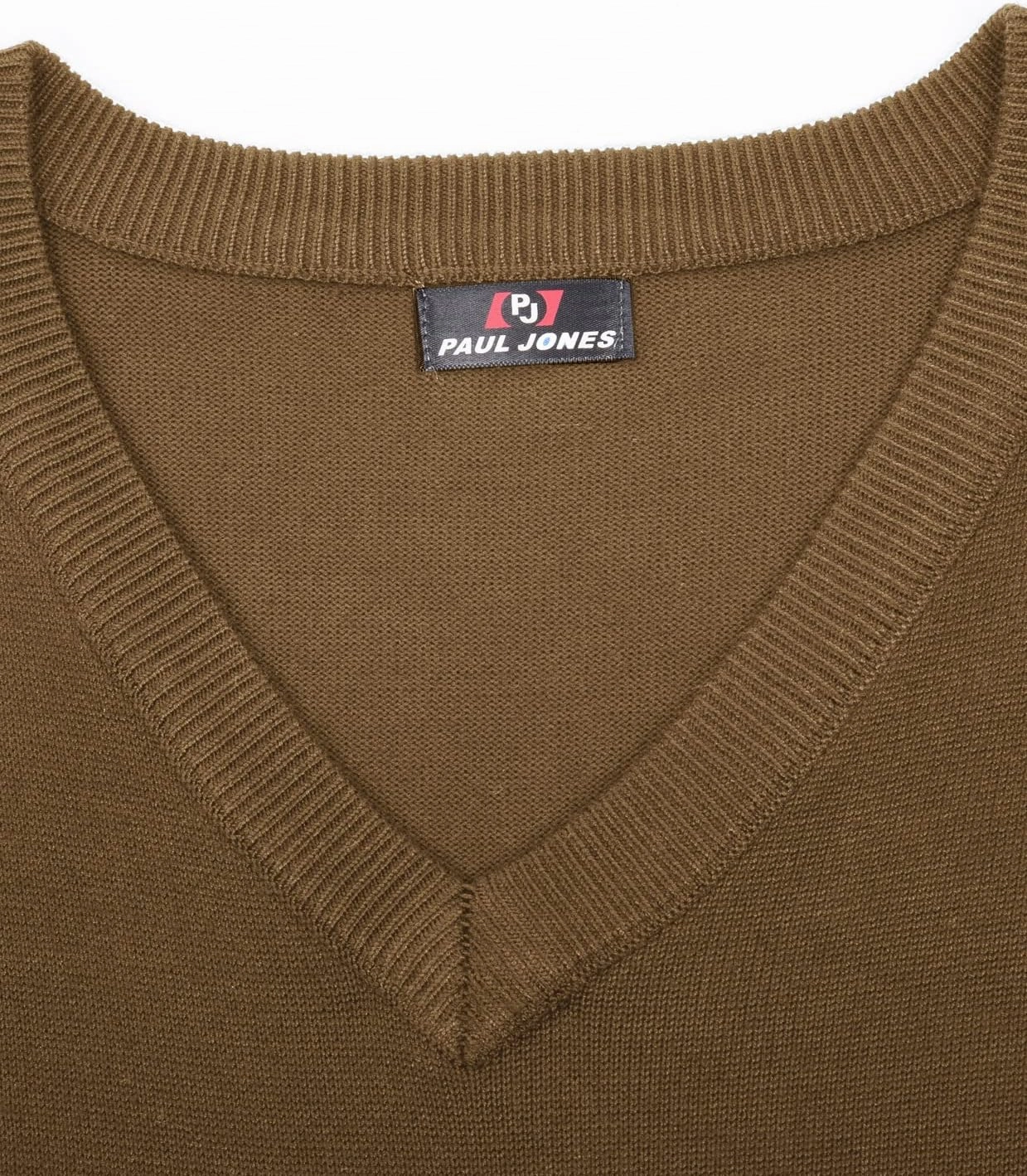 PJ PAUL JONES Mens V-Neck Knitted Sweater Vest Solid Plain Sleeveless Pullover Knitwear