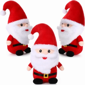 Poen 3 Pcs Christmas Santa Claus Plush Christmas Stuffed Santa Claus Plush Toys Stuffed Dolls Toys for Xmas Decorations Gift Party Supplies Home Office Car Ornament
