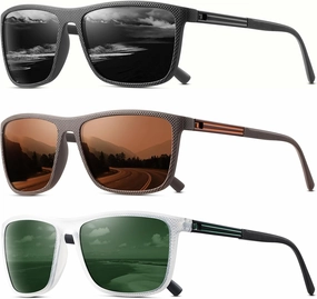 Polarized Sunglasses for Men Classic Lightweight Driving Fishing Golf Sun Glasses UV Protection Goggles