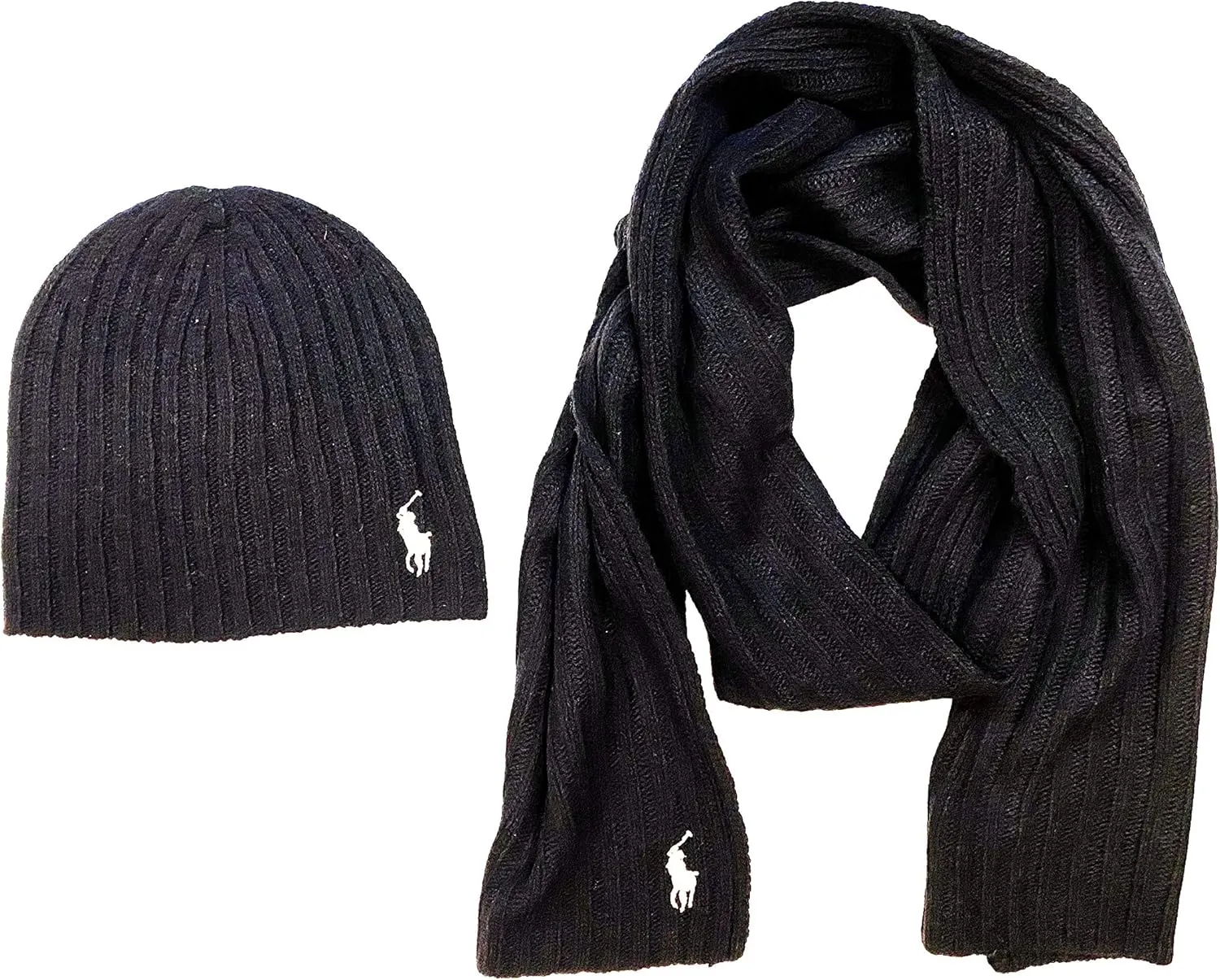 POLO RALPH LAUREN Men`s Classic Ribbed Hat & Glove Gift Set