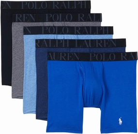 Polo Ralph Lauren Men's Stretch Fit Classic Boxer Briefs 5 Pack