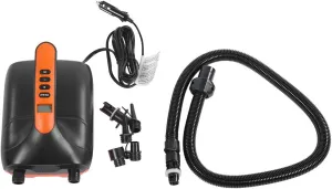 Portable Dual Stage High Pressure Air Pump, 20 PSI, Digital LCD Display, Fast Inflation, Marine Grade Cooling System, for s and Inflatable Boats