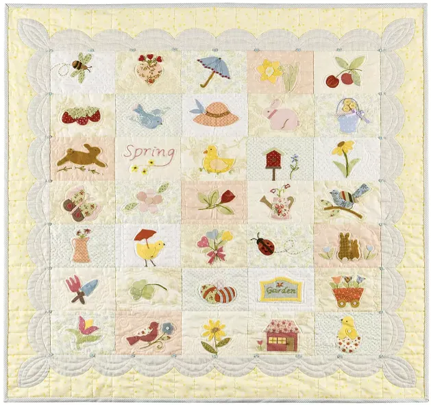 Postcard Cuties for Spring Quilt Pattern by Bunny Hill Designs