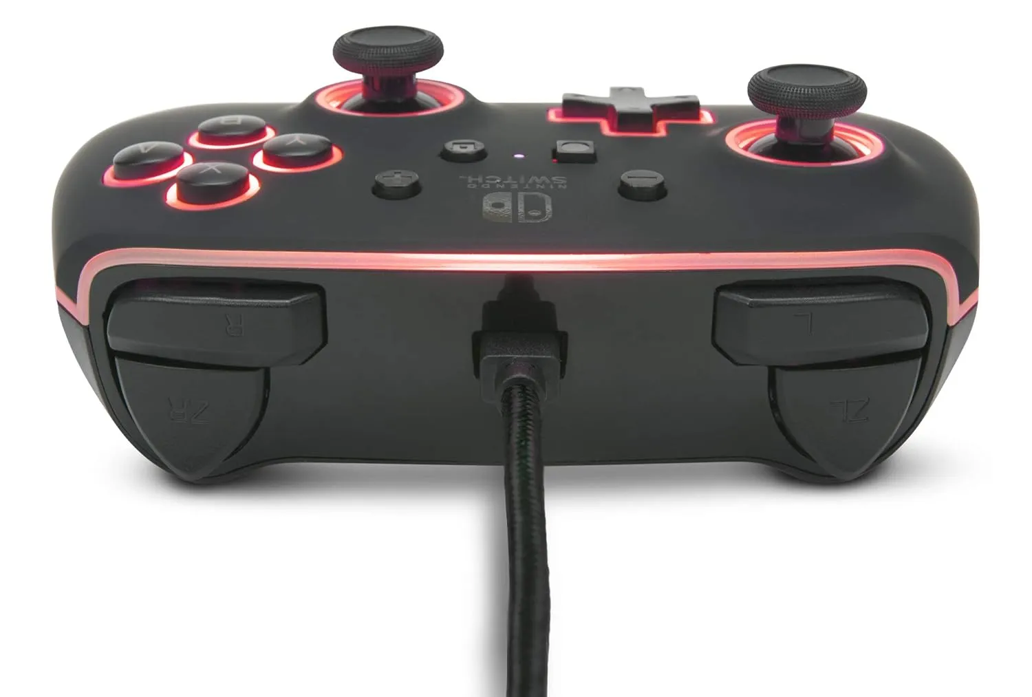 PowerA Enhanced Nintendo Switch Controller Wired - Spectra, 8 Colors LED Wired Pro Controller for Switch, Programmable Gaming Buttons, Detachable 10ft USB Cable, 3.5mm headphone jack, Officially Licensed by Nintendo