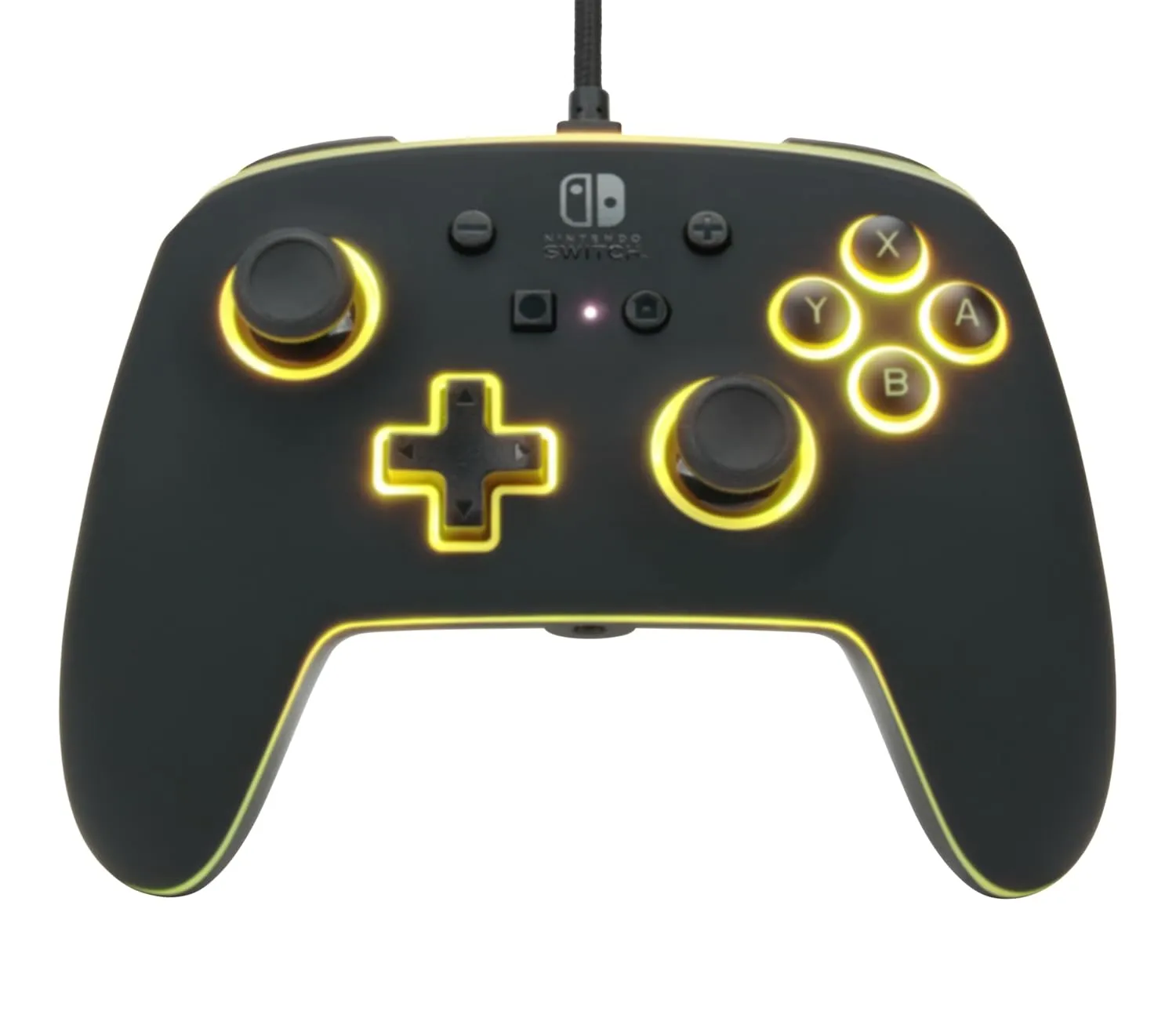 PowerA Enhanced Nintendo Switch Controller Wired - Spectra, 8 Colors LED Wired Pro Controller for Switch, Programmable Gaming Buttons, Detachable 10ft USB Cable, 3.5mm headphone jack, Officially Licensed by Nintendo