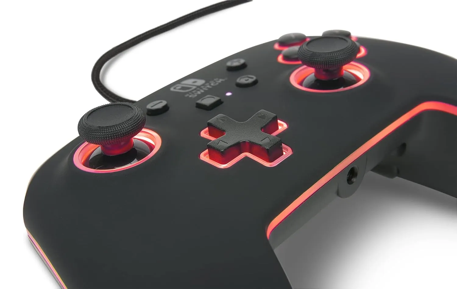 PowerA Enhanced Nintendo Switch Controller Wired - Spectra, 8 Colors LED Wired Pro Controller for Switch, Programmable Gaming Buttons, Detachable 10ft USB Cable, 3.5mm headphone jack, Officially Licensed by Nintendo
