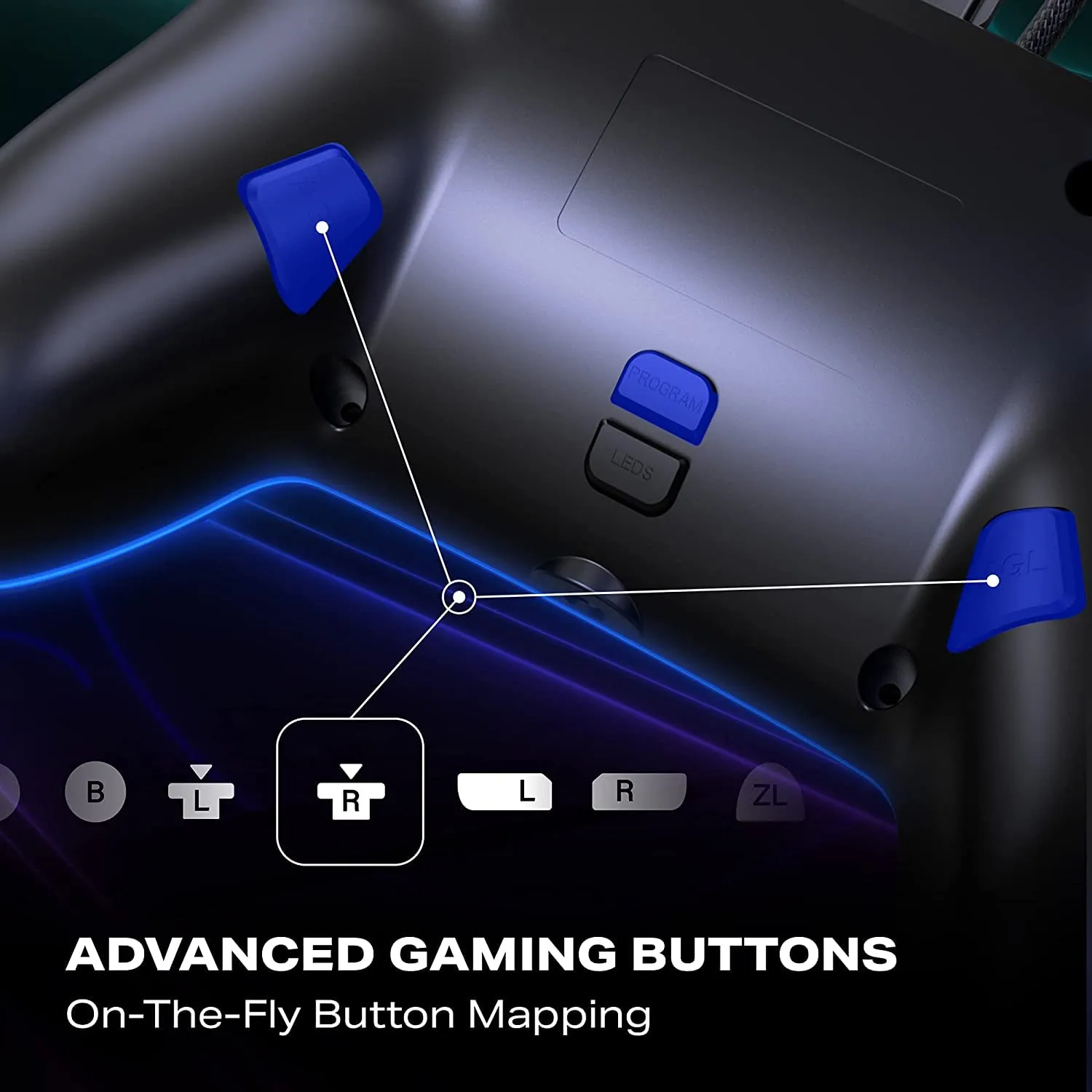 PowerA Enhanced Nintendo Switch Controller Wired - Spectra, 8 Colors LED Wired Pro Controller for Switch, Programmable Gaming Buttons, Detachable 10ft USB Cable, 3.5mm headphone jack, Officially Licensed by Nintendo